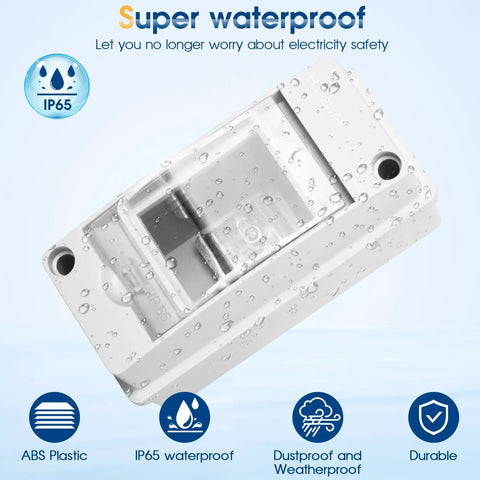 Waterproof Distribution Protection Box For Breaker Electrical Panel With Transparent Cover Built Tough As Nails ABS Plastic Enclosure IP65