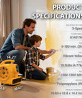 Heavy Duty Floor Blower Beast With 1100 CFM 1/4 HP 200W 115V for carpet drying used by father and son painting wall