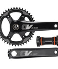 Road Bike Crank Set 42T Hollow Integrated Crankset CNC Milled Aluminum Alloy Anodized Finish Replacement For 10 And 11 Speed Systems