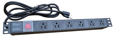 PDU power distribution unit with eight outlets and a power cable, part of Heavy Duty 42U Floor Server Rack And Network Cabinet.