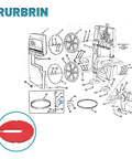 Illustration of band saw parts with highlight on table insert, 2.5-inch diameter, for Table Inserts For 14 Inch Band Saws And 24 Inch Scroll Saws