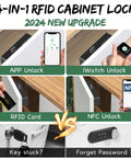Smart RFID Drawer Lock For Cabinets And Drawers With Hidden Digital Bluetooth RFID Cabinet Lock No Keys Needed