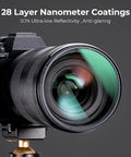 77mm Ultra Low Reflectivity Circular Polarizer Filter with 28 Multi Layer Coatings on camera