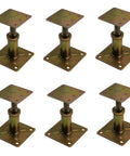 Beefy Built Tough Adjustable Floor Jacks 4.3 To 6.6 Inch Range For Leveling Stairs Porches Decks And Crawl Spaces Galvanized Screw Post Poles Six Pack