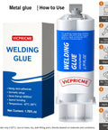 Heavy Duty Epoxy Glue Set That Cures In Five Minutes, Waterproof Adhesive For Metal, Plastic, Wood, And Ceramic, Fix Leaks and Cracks