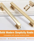 20 Pack Square Brushed Gold Cabinet Pulls 5 Inch Hole Centers 128mm Built To Last Durable Solid Zinc Alloy Cabinet Handles
