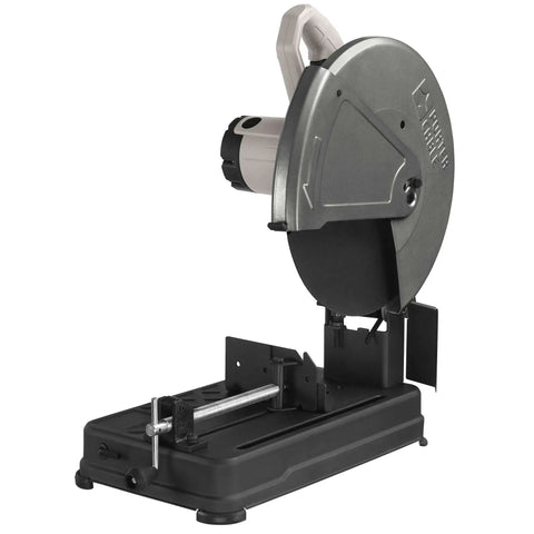 Heavy Duty Chop Saw Workhorse 15 Amp 14 Inch With 3800 RPM Motor Quick Release Material Clamp Miter Fence For 0 To 45 Degree Cuts Rugged Metal Cutting Tool For Quick Precise Metal Work