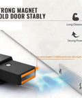 Heavy Duty Magnetic Push Latch for cabinets and doors showing strong magnet with black casing and zinc alloy plate