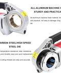 Tough As Nails Electric Pipe Cutter And Threader With 2300 Watt Motor showing all-aluminum machine head and carbon steel die.