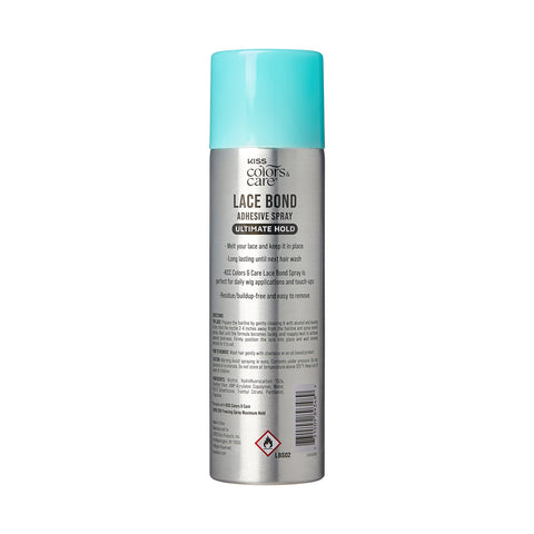Back view of Lace Bond Adhesive Spray With Ultimate Hold For Lace Frontals Sweat Proof And Water Resistant Quick Drying