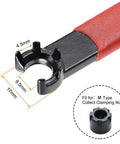 Close-up of Collet Chuck Wrench Set For Milling Machines And Lathes ER11M Two Pack With Red Non Slip Handles showing dimensions.