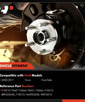 Front Wheel Bearing And Hub Kit For Ford Focus 2000 2011 4 Lug Direct Fit Replacement with High Load Capacity Sealed Bearings