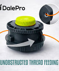 Reel Easy Plus Bump Feed Trimmer Head Replacement for Straight Shaft Grass Weed Wacker, 314608005 with orange line feed