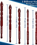 Larouoba red serrated masonry drill bits, 5-piece set in a row (3/16”–1/2”), for concrete tile brick glass and wood.