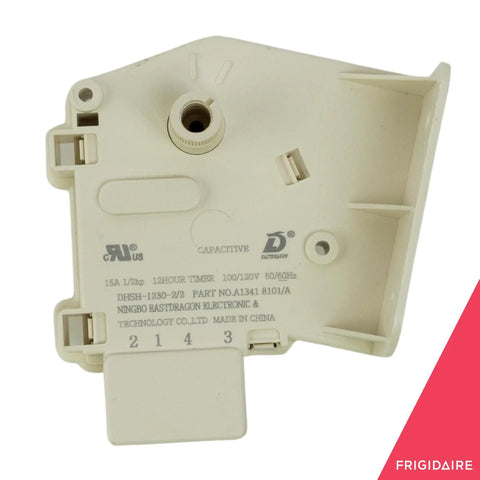 Defrost Timer For Freezers 5304518034 Replacement Part With Easy Install, white component showing rear view and markings