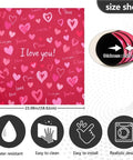 Valentine's Love Heart Magnetic Dishwasher Cover For Front Refrigerator Door, Ultra Strong PVC Coated Magnetic Panel, Size Display
