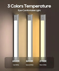 Wireless Under Cabinet Lighting Kit with Motion Sensor and Three Color Temperatures showing cold, natural, and warm light