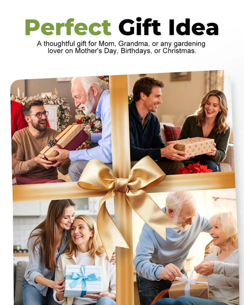 People exchanging gifts with smiling faces, showcasing the perfect gift idea for occasions like Mother's Day, Birthdays, or Christmas.