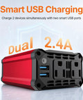 Heavy Duty 300 Watt Car Power Inverter, Plug And Play Dc 12v To 110v Ac conversion with dual USB fast charging ports.