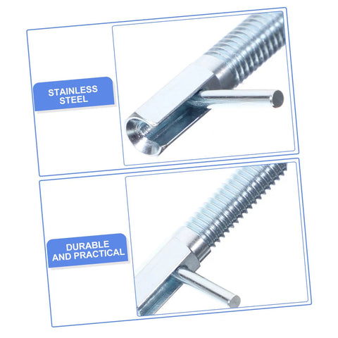 Close-up view of Heavy Duty Stainless Steel Spring Plunger Pin Set featuring self-locking action, showing durable design.