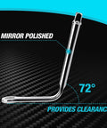 Distributor Clamp Wrench Set 1/2 Inch And 9/16 Inch SAE with mirror polished finish showing 72-degree angle for clearance
