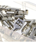 Must Have 120pcs Female Spade Terminals Kit With 2.8mm 4.8mm And 6.3mm Sizes Plus Clear Insulation Sheaths For Easy Wire Butt Splices And Connectors That Make Your Electrical Jobs Super Simple And Totally Rad., metal female spade terminals with clear insulation sheaths