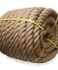 Heavy Duty 4 Strand Manila Rope 1.5 Inch Thick 100 Feet Natural Hemp Rope For Crafting Swing Beds Railings Docks