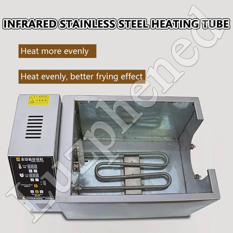 Smooth Operator Automatic Electric Coffee Roaster Machine With Durable Steel Drum showing infrared stainless steel heating tube for even heat.