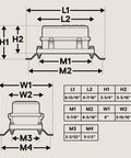 Dimensions of 12V DC Auto Waterproof Fuse And Relay Box With Six Relay Sockets And Six Fusible Holders Bosch Style Relays Holder