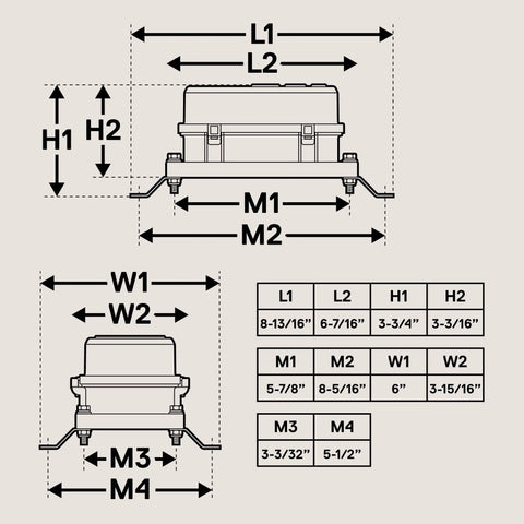 Dimensions of 12V DC Auto Waterproof Fuse And Relay Box With Six Relay Sockets And Six Fusible Holders Bosch Style Relays Holder