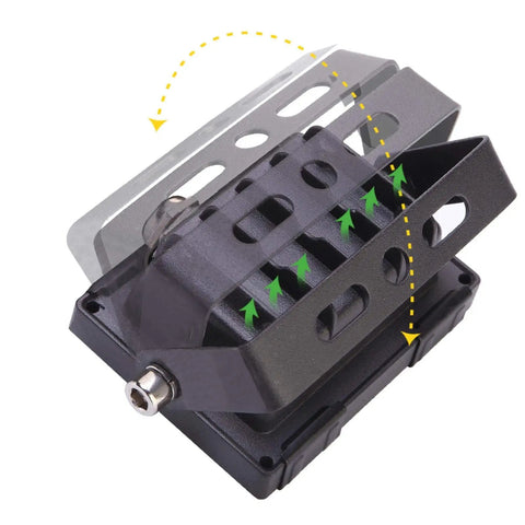 Close-up of JUDYSSY Led Floodlights 10W 1000Lm mounting bracket showcasing heat dissipation design.