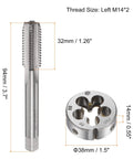 M14 X 2 Left Hand Tap And Die Set For Quick Thread Repair And Metalworking, Round Die With Straight Flute For Nut And Bolt Threads