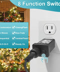 Image of Premium 24V LED Power Supply With Eight Modes For Versatile Lighting IP44 Waterproof Class 2 Transformer 6W 0.25A Built For Christmas Lights and socket.