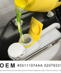Engine Coolant Reservoir Cap Overflow Tank Cover OEM 55111074AA 52079331 installed on a Grand Voyager and Wrangler