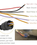 Boat Ignition Switch With Key Push To Choke 6 Wire Base Marine Grade Corrosion Resistant Includes 2 Keys And 6 Wire Connectors