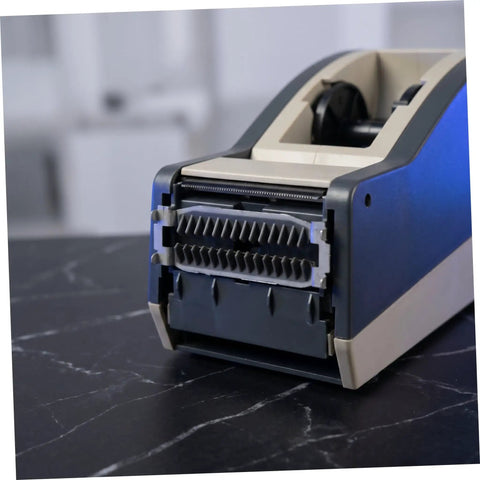 Automatic Tape Cutter Baffle Plate Replacement For Tape Dispensers Universal Compatibility Spare Part For Packaging And Shipping Tasks Easy Install Reduces Manual Adjustments And Downtime Craft And Shipping Tape Ready front view on tape dispenser