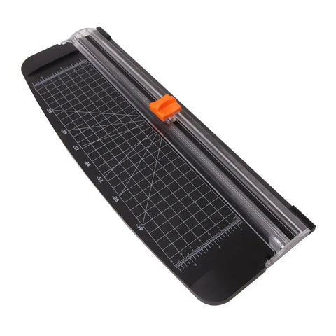 Heavy Duty 12 Inch Paper Trimmer Guillotine Cutter Featuring Auto Safety Guard For A4 Photos Coupons Handles Thick Stock Zero Drama Cuts Crisp Straight Lines Smoothly Powers Through Card For Office Crafting Tasks Black