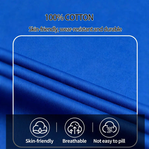 Fabric detail of Kick Ass Heavy Duty Men's Long Sleeve Work Shirt And Custom Printed Industrial Uniform For Mechanics And Factory Crews Featuring Thick 100 Percent Cotton