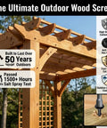 Wood pergola with Pack Of 50 No 14 X 8 Wood Structural Screws Tough As Nails Heavy Duty Hex Head Black Timber Log Landscaping Screws used.