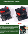 Badass 50 Amp Circuit Breaker Featuring Manual Reset And Waterproof Inline Design For Marine Trolling Motors ATV Trucks