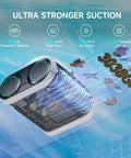 Cordless 4 In 1 Pool Cleaner For Inground And Above Ground Pools Up To 1614 Sq Ft With Wall Waterline Cleaning, suction power demonstration