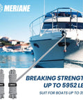 Marine Grade Dock Line Set Half Inch By Fifteen Foot Double Braided Nylon Boat Rope Gray Four Pack Soft Touch and Shock Absorbent in Use
