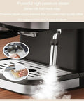 Next Level Counter Slick Semi Automatic Espresso Machine Featuring Precision Temperature Control And Pro Milk Frothing Steam Wand with dense milk froth making.