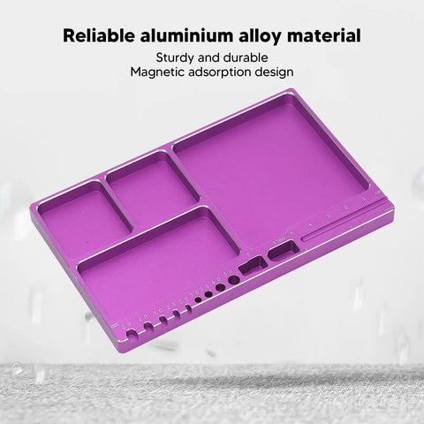 Magnetic Aluminum Screw Tray For RC Repairs And Maintenance Holds Screws Nuts And Washers The Go To Organizer For Vehicles Aircraft Boats