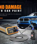 Powerful 1000W Induction Heater Dent Repair Kit With Hot Box Pro Grade Paintless Dent Puller For Cars shown with blue vehicle