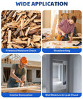 Rechargeable Pinless Moisture Meter For Wood Drywall And Masonry With Adjustable Alarm Data Records Noninvasive Hemispherical Sensor For Fast Pro Grade Home Water Leak Checks, wood leak checks