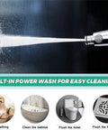 High Pressure 10 Inch Square Rain Shower Head Combo With Handheld Spray And 78 Inch Hose demo of power wash cleaning features