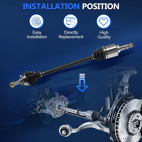 Heavy Duty Front CV Axle Pair AWD For Subaru Outback Impreza Legacy 2005 To 2011 Left Right Drive Shaft Assembly installation position