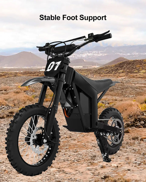 Spring Loaded Bike Kickstand For Tuttio Soleil And Tuttio Tutto Electric Dirt Bikes, Grippy Anti Slip Side Stand Replacement shown