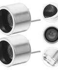 Two Pack Millimeter Sensor Probes For Industrial Use With Precision Distance Measurement And Obstacle Detection, Rugged Iron Build For Easy Installation, Open Ended Short Needle Transceivers For Positioning And Maintenance, two probes